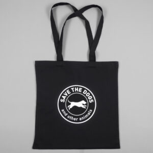 Shopper nera con logo Save the Dogs